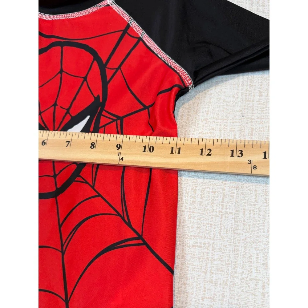 Marvel Spider-Man Kids Rash Guard Long Sleeve Swim Shirt UPF 50+ Superhero 4T